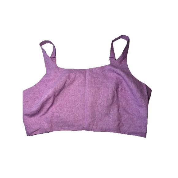 House Of Harlow Smocked Back Crop Adjustable Straps Purple Lilac NWOT Small - Picture 1 of 5
